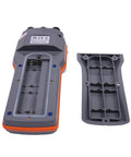 Back view of 6-In-1 Digital Water Quality Meter Handheld Tester with battery compartment open, IP67 Waterproof cover removed.