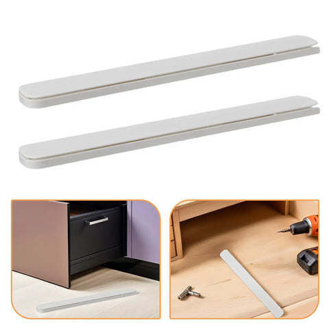 Bottom Mount Drawer Slides Set White Plastic 8 Pack With Ball Bearing Construction Wear Resistant And Moistureproof DIY Friendly No Drill Install For Residential Cabinets And Drawer Rails Storage.