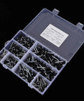 200 Piece Aluminum Blind Rivet Kit Assortment For DIY Projects in compartmentalized plastic case.