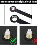 DIY Quartz Clock Movement With Illuminated Hands For Wall Clock Restoration And Repair - Correct fitting choice guide