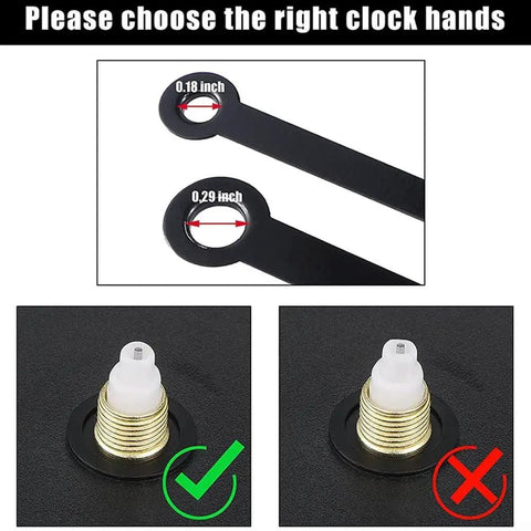 DIY Quartz Clock Movement With Illuminated Hands For Wall Clock Restoration And Repair - Correct fitting choice guide