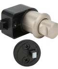 Push Button Latch Kit 2 Pack With Lock Zinc Alloy RV Cabinet Door Knob Pearl Finish detail view