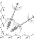 Durable Galvanized Steel Countertop Connectors Set Of 10 Pro Grade showing U-shaped drawbolt clamp design and threads
