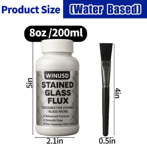 8oz Liquid Solder Flux For Stained Glass Soldering Supplies And Electrical Repairs Water Based Formula Pro Grade Safe