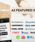 Porous Cheese Storage Bags 15 Pack 6.25 X 11 Inches Wax Paper Wrapping Bags For Brie Camembert Manchego And Charcuterie, featured in publications.