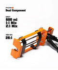600 Ml Dual Component Cartridge Gun For Epoxy And Foam, 26:1 High Thrust, shown with 1:1 and 2:1 cartridge capacity labels