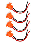 Premium 3 Pin Charging Interface With Protective Cover Electric Vehicle Battery Cable Rocksteady Power Delivery Easy Swap Design, set of 4 orange plugs.