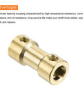 Brass Shaft Coupler Set Six Pieces 2Mm To 5Mm With Screws And Hex Wrench Flexible Motor Shaft Joint Connector For RC Cars Models And Wheels In Robots And Other Model Vehicles, brass coupler shown
