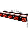 Extra Sturdy Carbon Steel Wall Storage Rack for Spray Bottles and Workshop Tools Built Like a Beast with Hella Room for Clutter and Easy Installation Anywhere in Your Space, showing dimensions and design details.