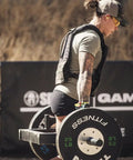 Heavy Duty Farmer's Walk Strongman Carry Rack With Elevated Neutral Handles, 600 Lb Capacity, 28mm Solid Steel Bars in use
