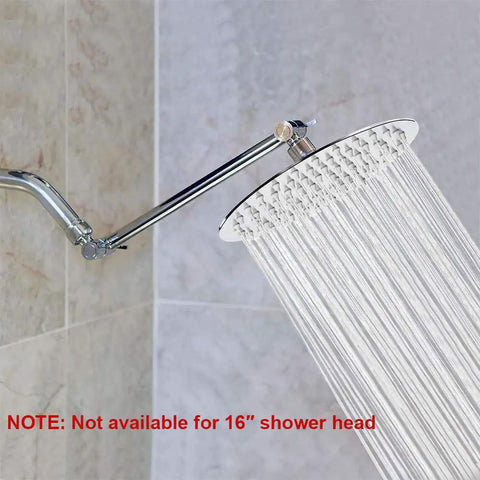 Adjustable Shower Arm Universal Connection And 11 Inch Extension Arm With Tilt Easy Install Anti Leak Chrome Finish For Most Showers Upgrade Your Shower Game With A Strong Downpour