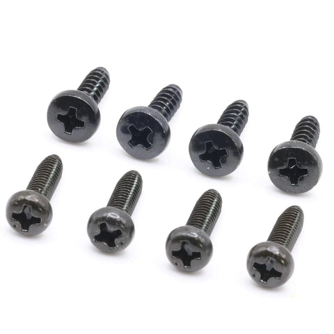 Straight Up Replacement Screws M4 X 14 Millimeter For Television Stand Mounting Hardware Compatible With Samsung TV Legs, black screws view.
