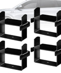 Easy Install 4PC Stainless Steel Leaf Spring Clamps Kit For Vehicles Locking And Stabilizing Suspension Control Up To 2.5 Inch Wide Secure Hold, black clamps on SUV