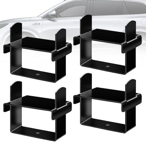 Easy Install 4PC Stainless Steel Leaf Spring Clamps Kit For Vehicles Locking And Stabilizing Suspension Control Up To 2.5 Inch Wide Secure Hold, black clamps on SUV