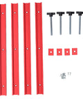Dope T Slot And Slider Set For Woodworking With Aluminum Double Cut Profile T Track, 24 Inch Length, Pre Drilled Mounting Holes