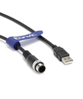 M12 4-Pin A-Code Male To USB 2.0 Male Data Cable Built For Tough Industrial Use High Flex Shielded Molded IP67 3M