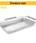 50 Pack Half Size Aluminum Pans Disposable Cookie Sheets Nonstick Baking Trays Foil Pans Shallow Sheet Pans 12.7 By 7.9 Inches