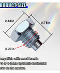 Beefed Up Car Floor Jack Handle Bolts Set For 3 Ton To 4 Ton Horizontal Floor Jacks, shown with size dimensions in inches.