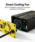 Road Trip Ready 300 Watt Car Power Inverter With Dual AC Outlets And Fast USB Ports Highway Cruising DC To AC Converter cooling fan details.