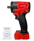 Half Inch Compact Impact Wrench With FRIC Ring 250 Ft Lb Breakaway Torque Brushless Motor Four Mode Drive LED Light shown