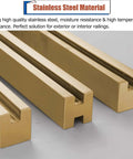 Super Sleek Heavy Duty Glass Railing Assembly With Stainless Steel Posts And Clamping Hardware For 10 To 12mm Panels showing stainless steel material.