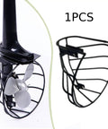Heavy Duty Propeller Guard For Outboard Motor Dive Boats Keeps Gear Safe From Rocks And Debris With Easy Install Metal Hardware Protection That Slays The Water, showing 205 mm black metal guard with propeller.