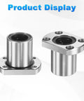 LMH20UU Linear Ball Bearings 20mm Bore 32mm OD 38mm Length 5.5mm Hole 2 Pack, flanged sealed bearings