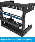 2 Pack All Metal 1U Horizontal Rack Mount Cable Manager With 12 Big Finger Slots For 19 Inch Server Racks Or Cabinets