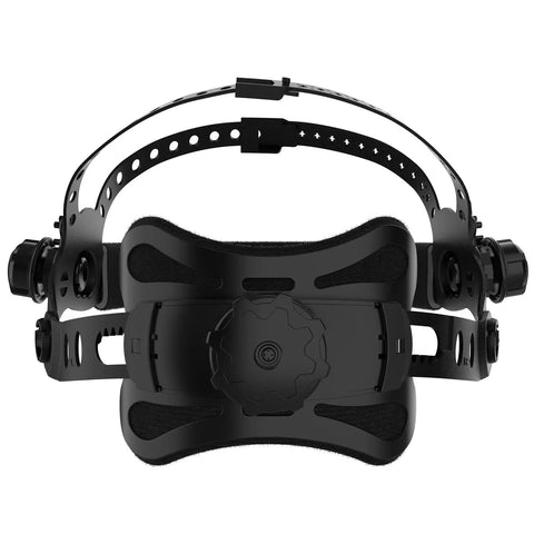 Adjustable Welding Helmet Headgear for L500A M800H Q800D S400S with Upgraded Ratcheting System, black headband, front view