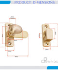 Satin Brass Oval Cabinet Turn Latch For Cupboards And Wardrobes 55mm Solid Brass Built To Last Rust Resistant Hardware Dimensions
