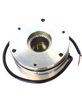 Electromagnetic brake for forklift pallet truck, DC24V 25W, metal housing with wiring (front view)