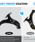 Front Lower Control Arm With Ball Joint Kit For Lexus ES300 02 03 ES330 04 06 RX330 04 06 RX350 07 09 Toyota Camry 04 06 Highlander 04 07 Solara 04 08 Direct Fit Two Piece Suspension Kit with rust-proof coating comparison