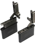 Heavy Duty Hydraulic Buffer Cabinet Door Hinges With Adjustable Hidden Pivot Shaft Hardware For Super Smooth Silent Doors in black.
