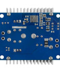 Top view of Kickstart Your Builds With This Built Tough 300W 20A Adjustable Buck Converter circuit board with copper terminals.