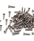 Top Tier White Butt Hinges For Cabinets And Closets 2.4 X 1.5 Inches With Screws collection of silver screws for installation.