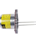 Side view of LBLYTO ABS pump motor with mounting flange and two white electrical pins