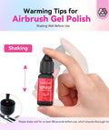 Hand shaking Saviland bottle for Airbrush Gel Nail Polish Set With 24 Hema-Free Non-Acetone Colors For Gradients And Layered Nail Art.