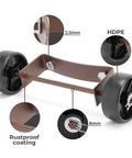 Upgraded Patio Heater Wheel Kit With Sturdy Solid Wheels Universal Movable Wheel For Most Outdoor Round Stand Up Propane Heaters Replacement Parts To Make Moving Your Heater A Breeze, featuring rustproof coating and HDPE wheels.