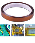 2mm by 100ft Kapton Tape Pro Grade Adhesive High Temperature Polyimide, heat resistant for PCBs and electronics insulation, pack of 2