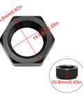 Two Pack Arbor Blade Nut Fits Delta Unisaw Left Hand And Right Tilt Saws Replacement Part 902-01-200-9848 With Left Hand Threads, Durable Shop Quality Upgrade, shown with measurements