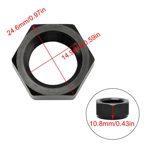 Arbor Nut For Delta Unisaw Left Hand Thread Fits Right Tilt Saw Easy Install Replacement Part 902-01-200-9848 with measurements