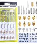 28 Piece Wood Burning Kit With Dope Pro Grade Tips For Pyrography Embossing And Soldering, Alphabet And Symbol Carving Tools