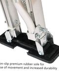 Adjustable 15 To 23 Inches Aluminum Drywall Stilts for Painting and Cleaning with Skid Resistant Rubber Soles close-up view