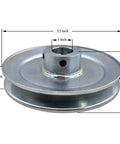 Heavy Duty V Belt Pulley 5.5 Inch OD Single Groove 1 Inch Bore For A B 5L 4L AX BX V Belts Carbon Steel Zinc Plated Motor Pulley
