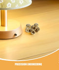 Pro Grade Copper Lamp Repair Kit, 12 Pcs High Temp Brass Hardware With M5 Threaded Screw Caps For Lighting Fixtures And Ceiling Mounts, base and parts