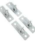 Four Pack Heavy Duty Wall Mount Gate Hinges With 12.7mm Bore And Premium Mounting Screws Weather Resistant Steel Barn Door Hardware.