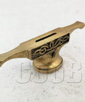 Bronze Finger Guard Bolster For Hunting Knives, Celtic Style Pommel Guard For Custom Knife Making, hand casted detail view.