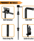 Savage Strength 36 Inch Gate Ground Latch System Built With Heavy Gauge Alloy Steel Drop Rod and components for secure gate locking.