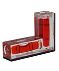 QINKYH Magnetic Horizontal Vertical Pocket Spirits Levels Household Pocket Levels Magnet Spirits Bubble Leveler Tool Red in L shape.