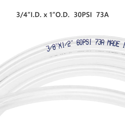 10 Ft Clear Vinyl Tubing With Three Quarter Inch ID, Flexible PVC Hose for Water Transfer showing size details